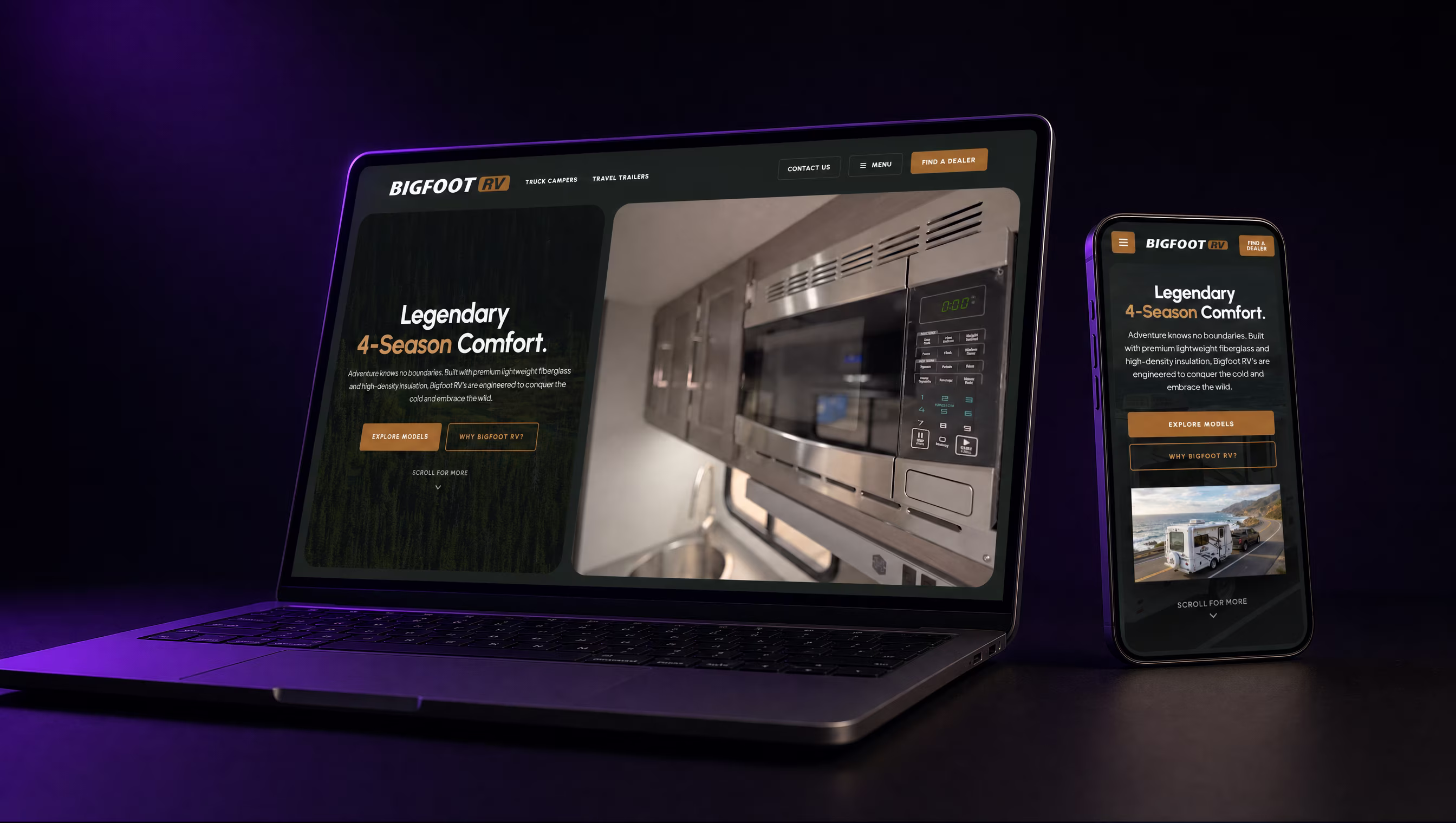 Bigfoot RV website built by TheBomb®
